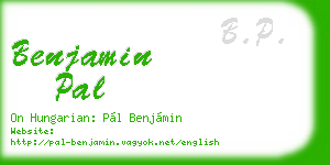 benjamin pal business card